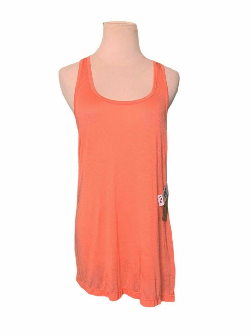 Thread 4 Thoughts Orange Racer Back Top Size Large